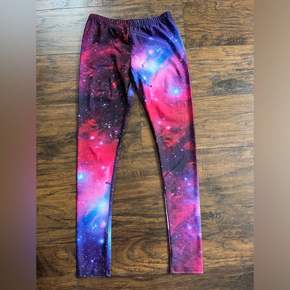 Outer space leggings, size L